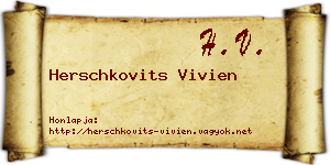 Herschkovits Vivien névjegykártya